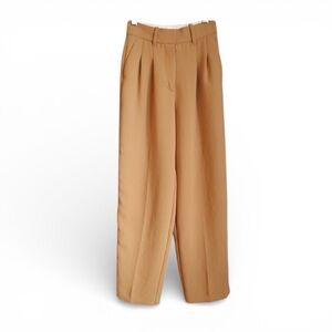 Aritzia Wilfred Tan High-Rise Wide Leg Dress Pants Beautiful Fall Style Size 00